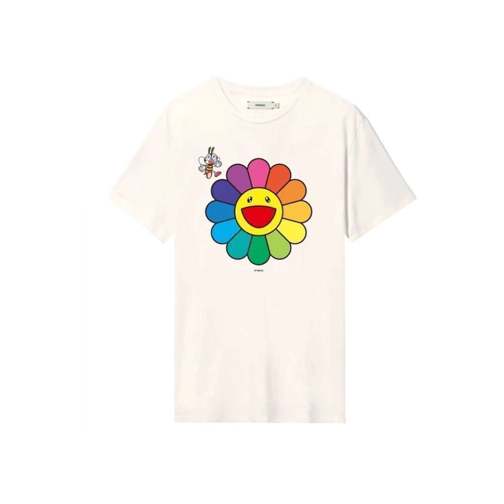 Takashi Murakami x PANGAIA Flower Shirt - Off White XS NEW